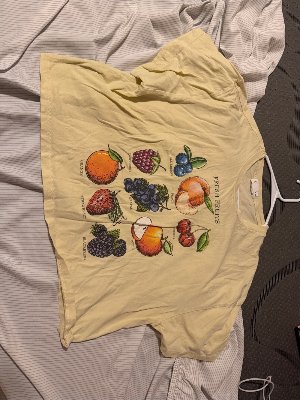 Yellow Women's Fresh Fruits Graphic Tee